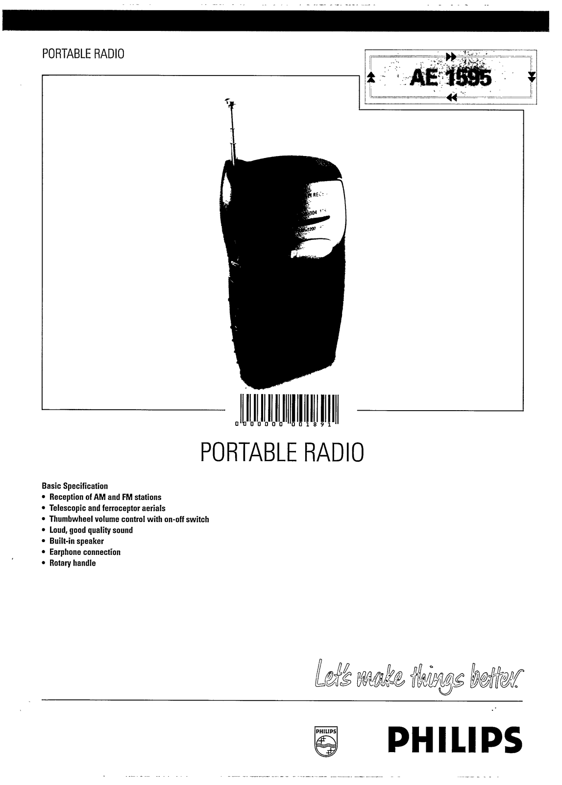 Philips AE1595 Owner's Manual