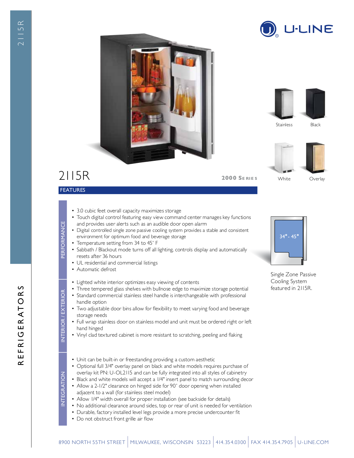 U-Line U-2115RS-00 User Manual