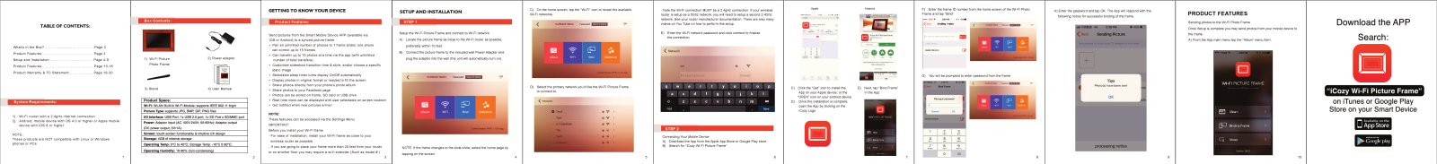 Icozy DW10PF1-R, DWF7PF1-R User Manual