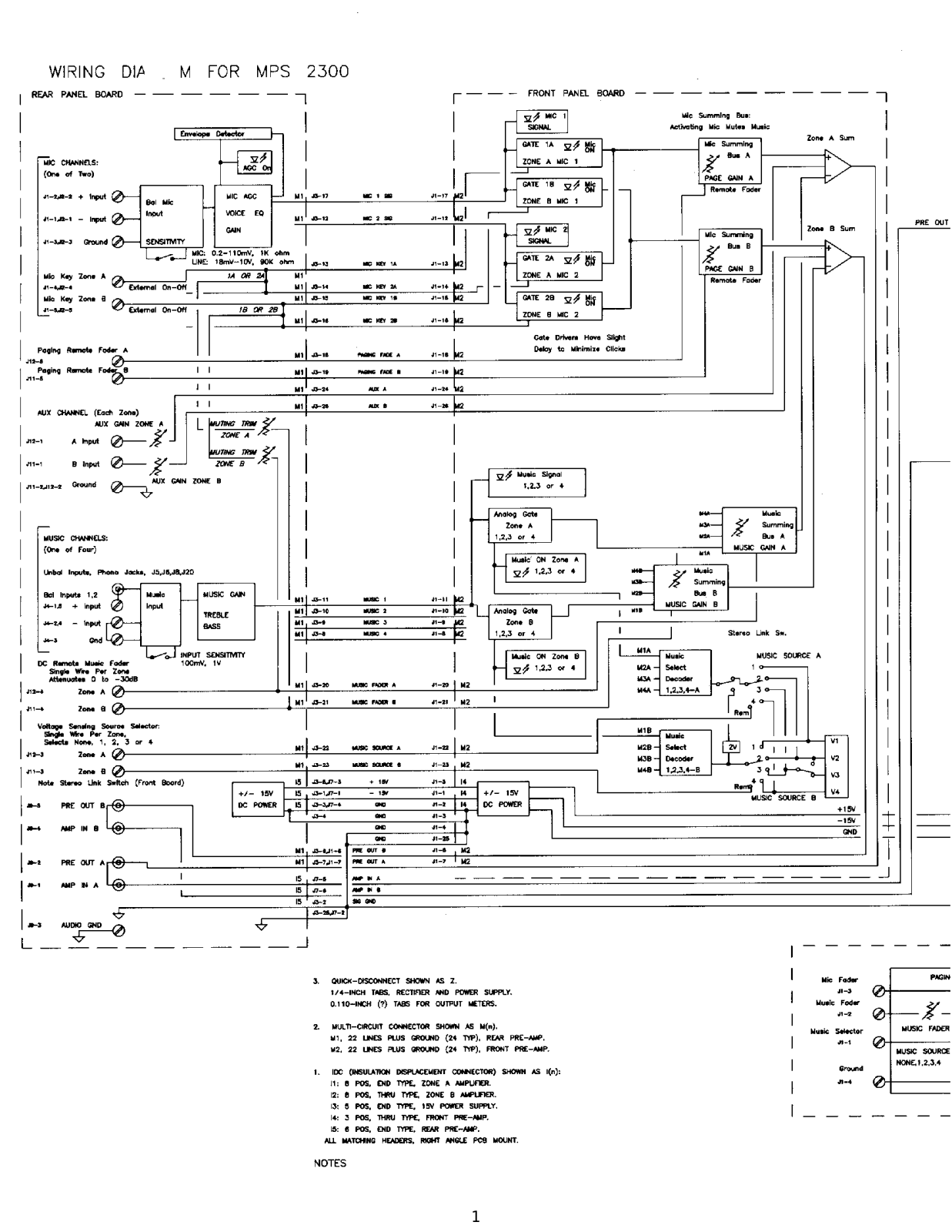 QSC MPS-2300 Schematic