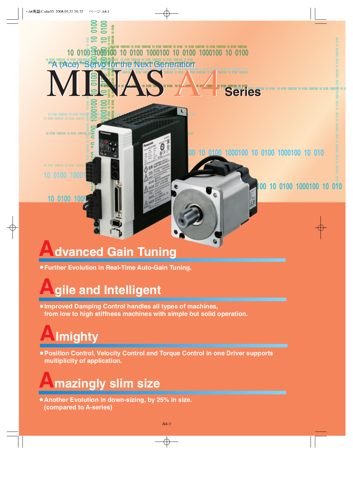 Panasonic Minas A4 User Manual