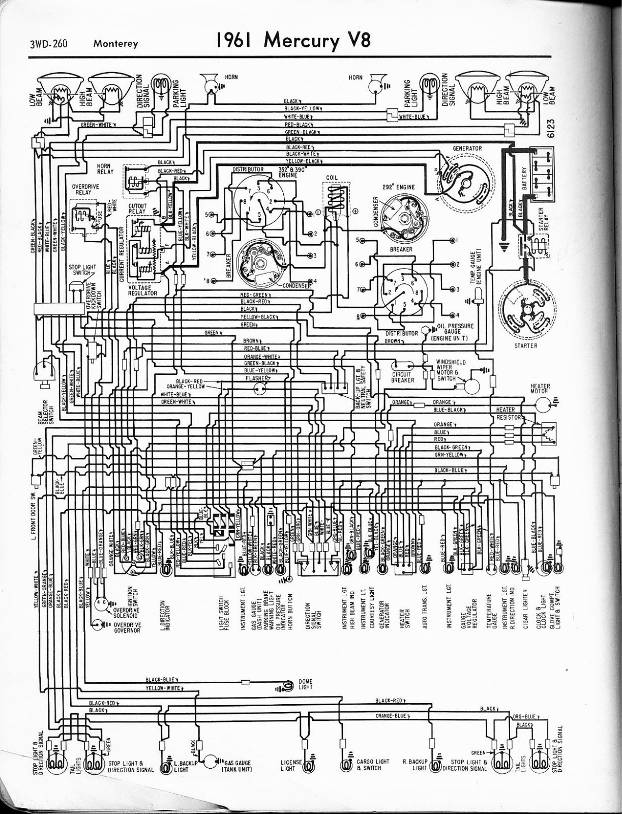 Mercury Vehicles 1961 schematic