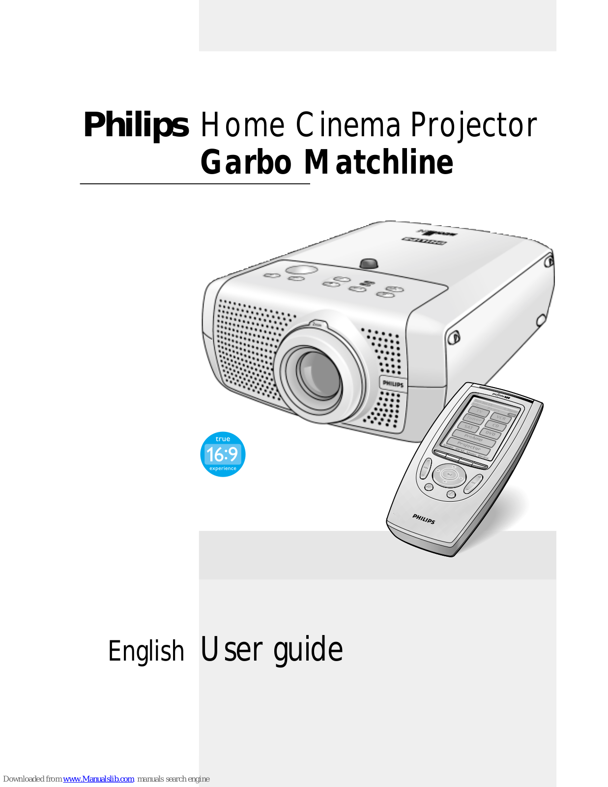 Philips LC718199, Home Cinema Projector, Garbo Matchline User Manual