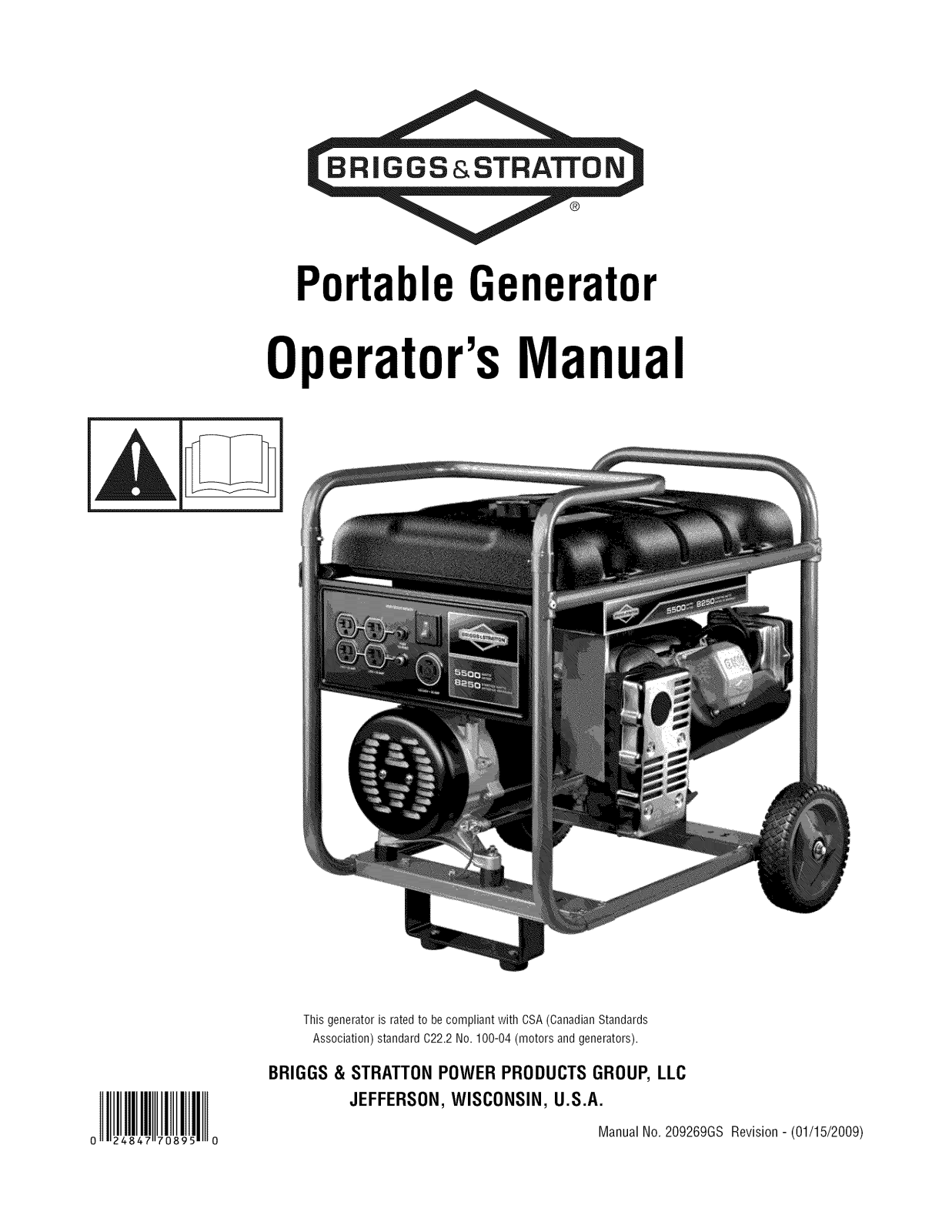 Briggs & Stratton 030439-0, 030439 Owner’s Manual