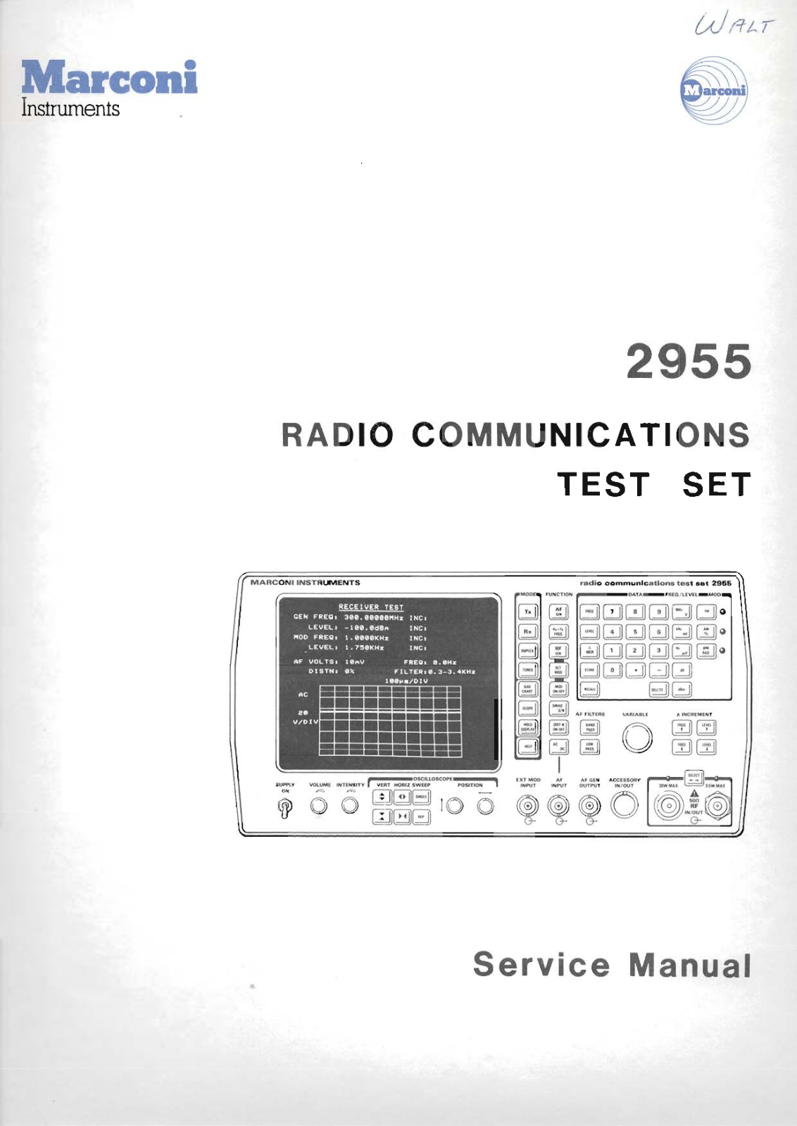 Marconi 2955 Service Manual