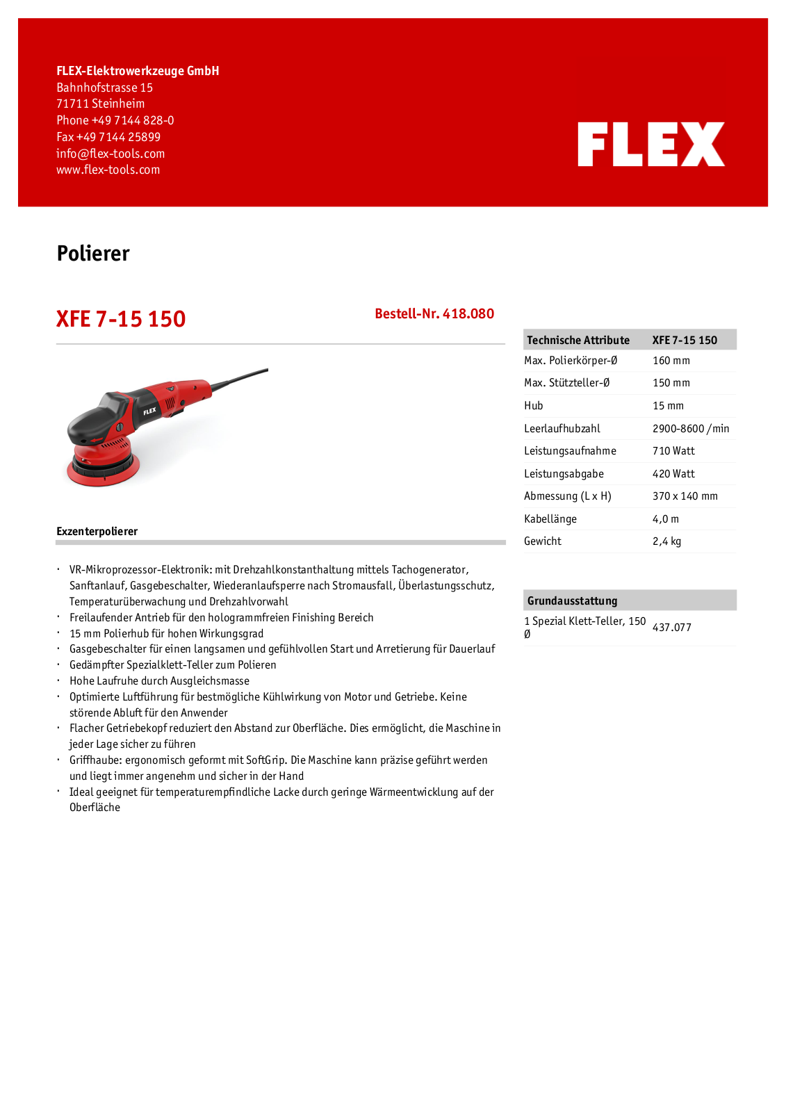 Flex XFE 7-15 150 User Manual