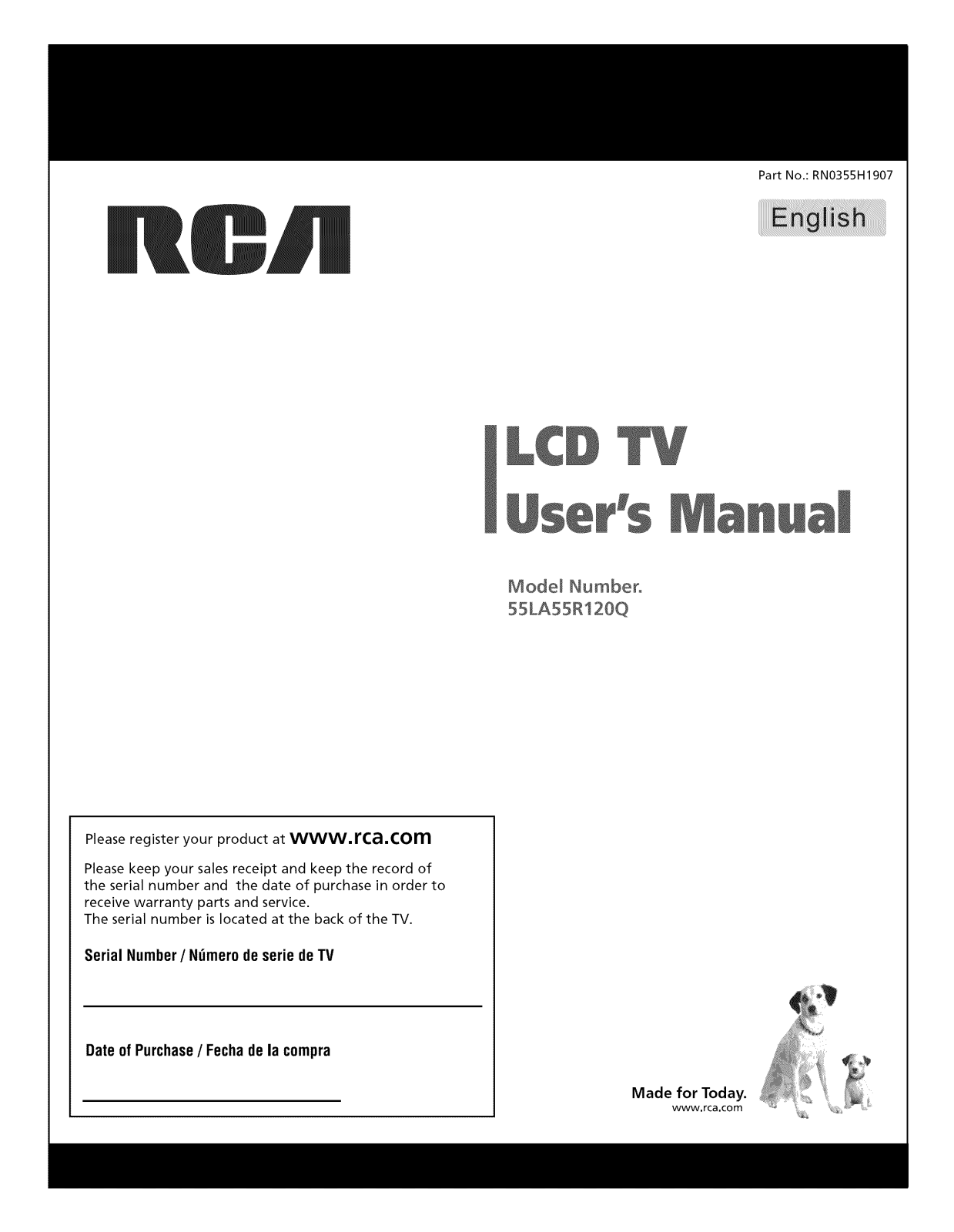 RCA 55LA55R120Q Owner’s Manual