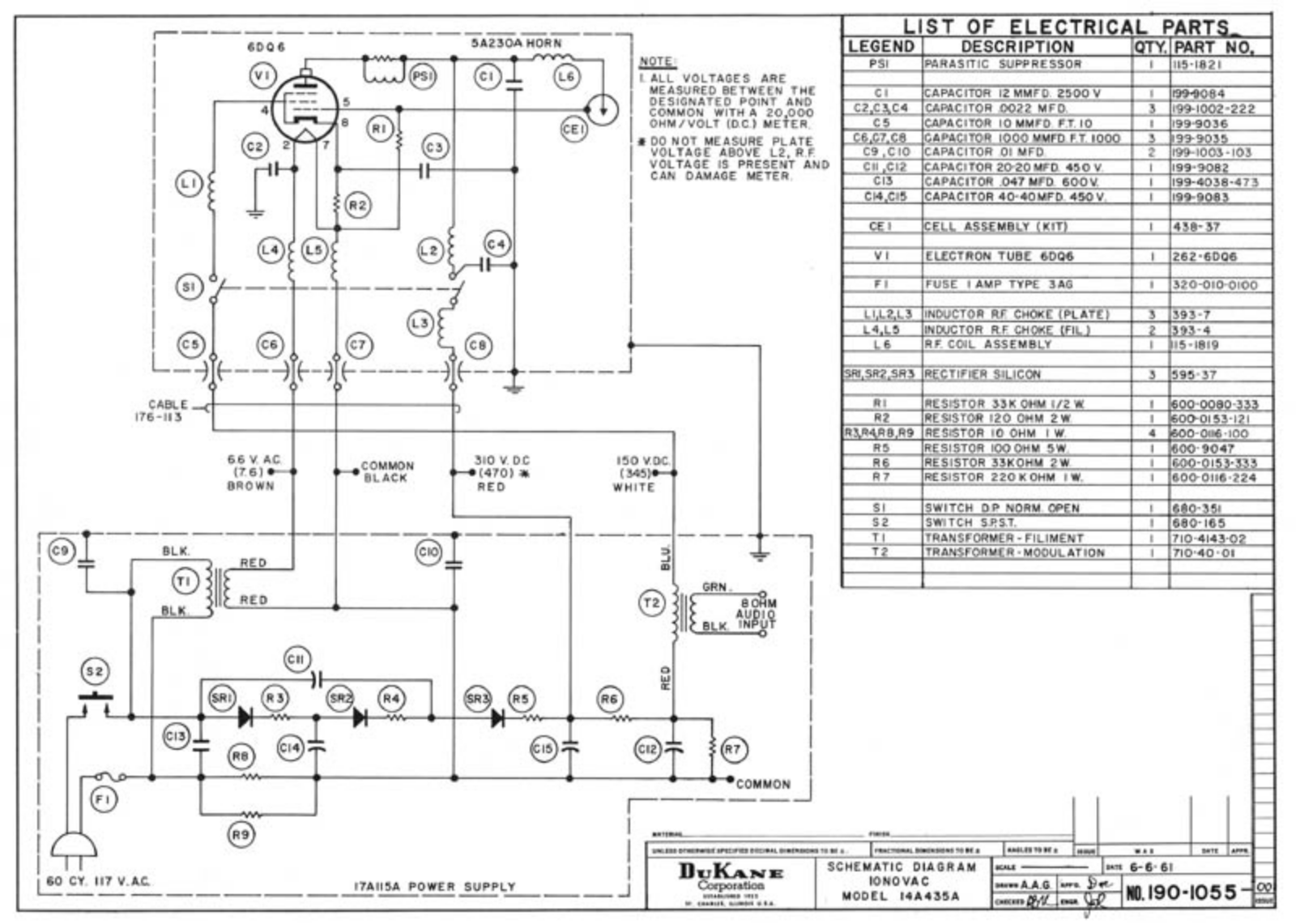 Dukane 14a435a schematic