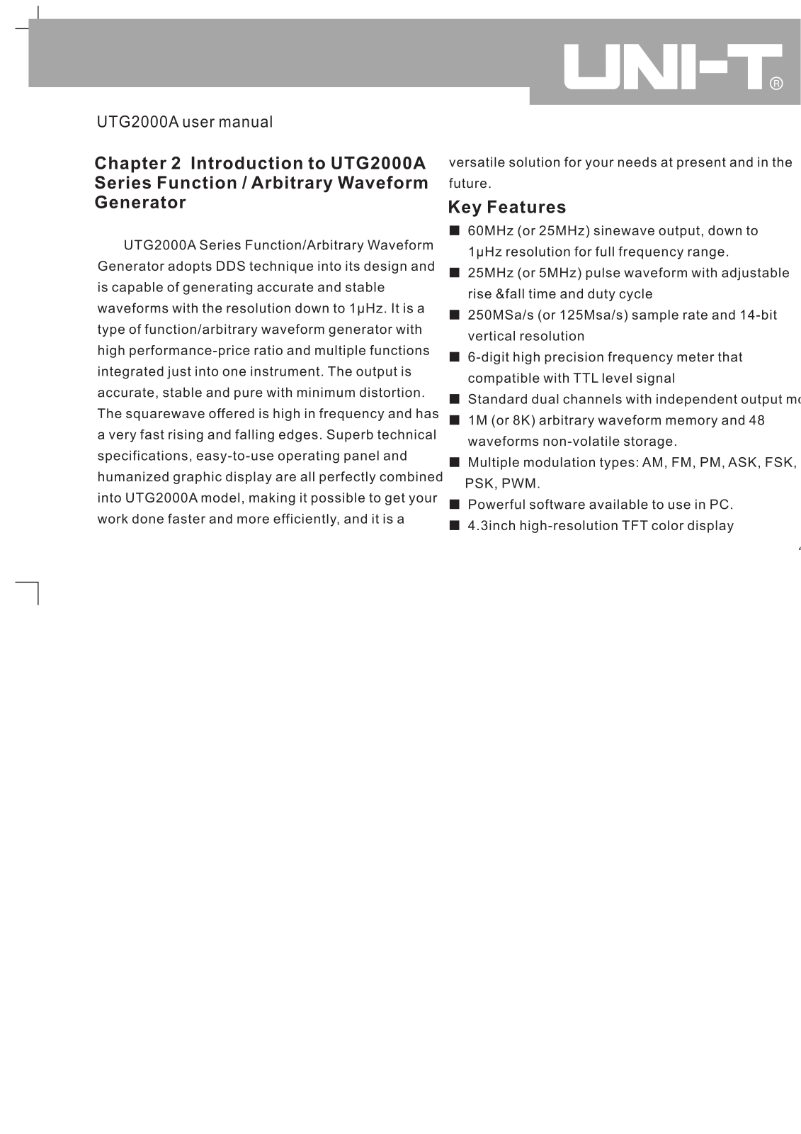 UNI-T UTG2025A User guide - ManualMachine.com