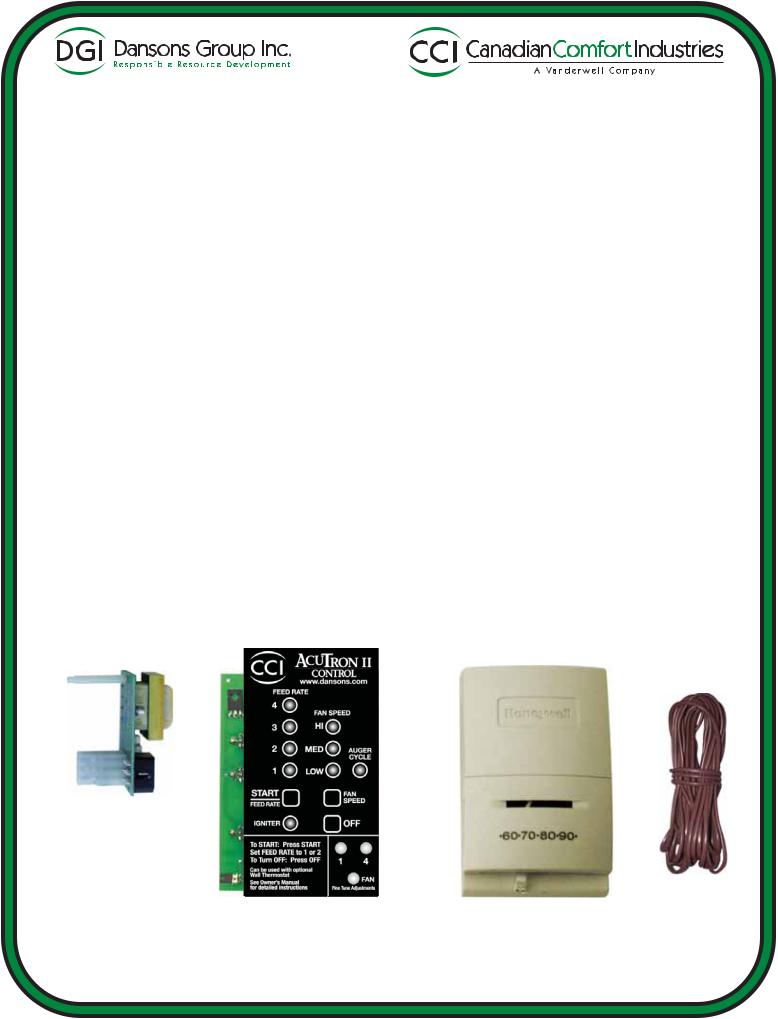 Dansons Group Wire, THERMOSTAT, AcuTron Control Board User Manual