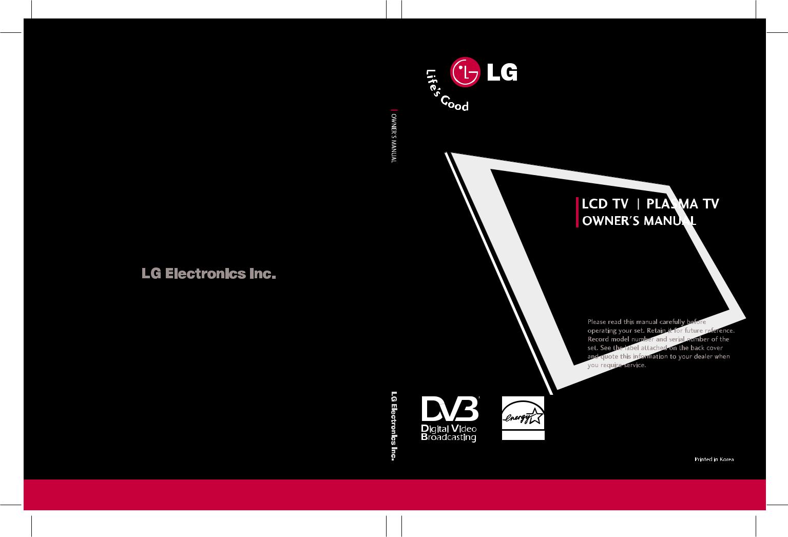 LG 42PC1DV, 50PC1D, 42PC1DG User Manual