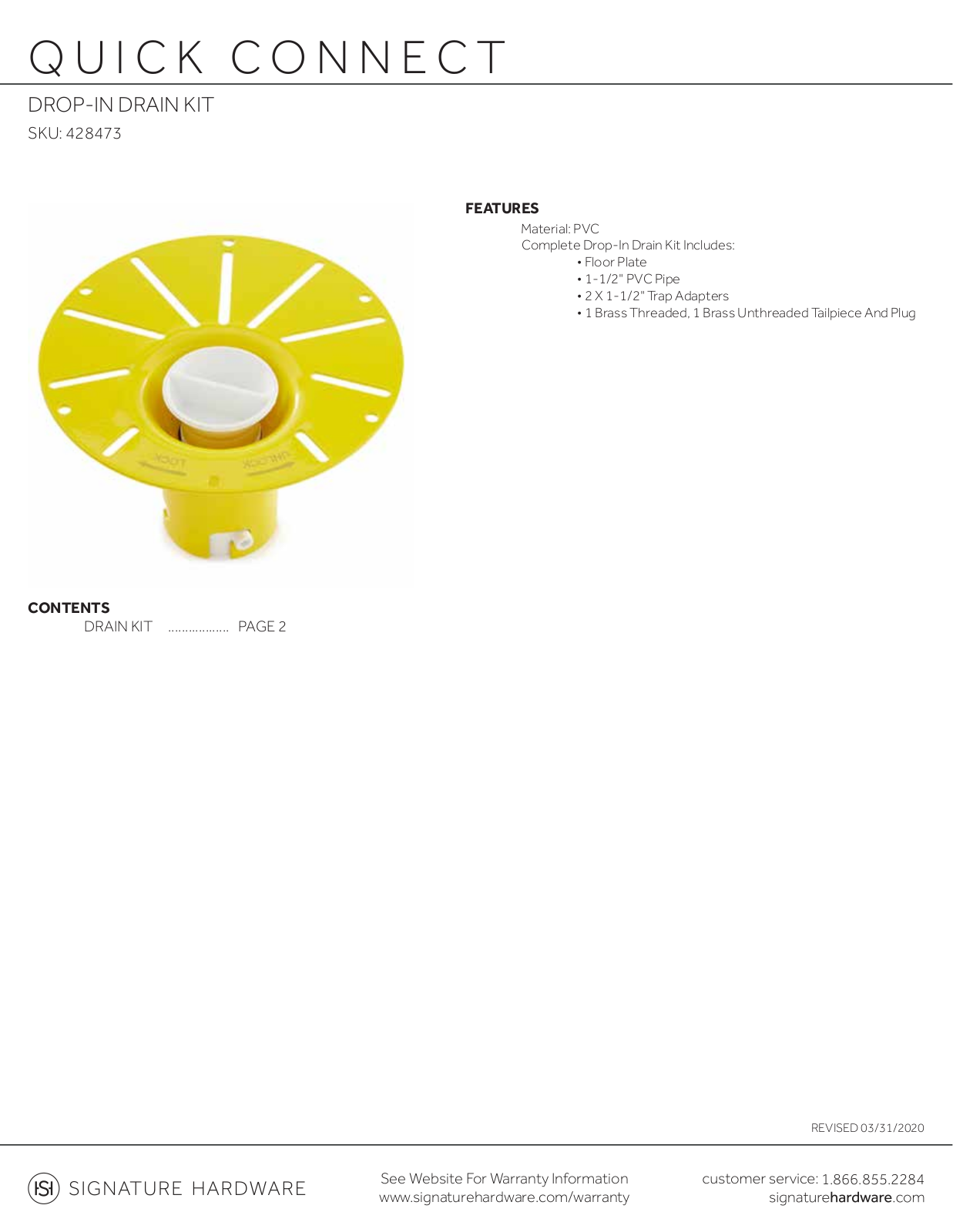 Signature Hardware SGRE2139 Specifications - ManualMachine.com