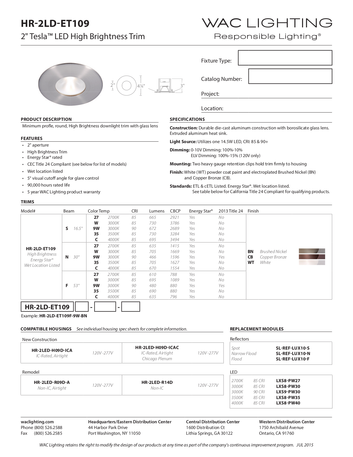 WAC Lighting WAC6133 Specifications - ManualMachine.com
