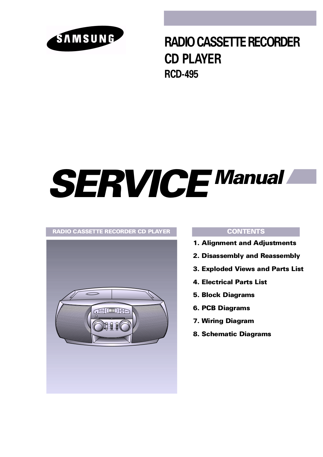 SAMSUNG RCD495QH Service Manual