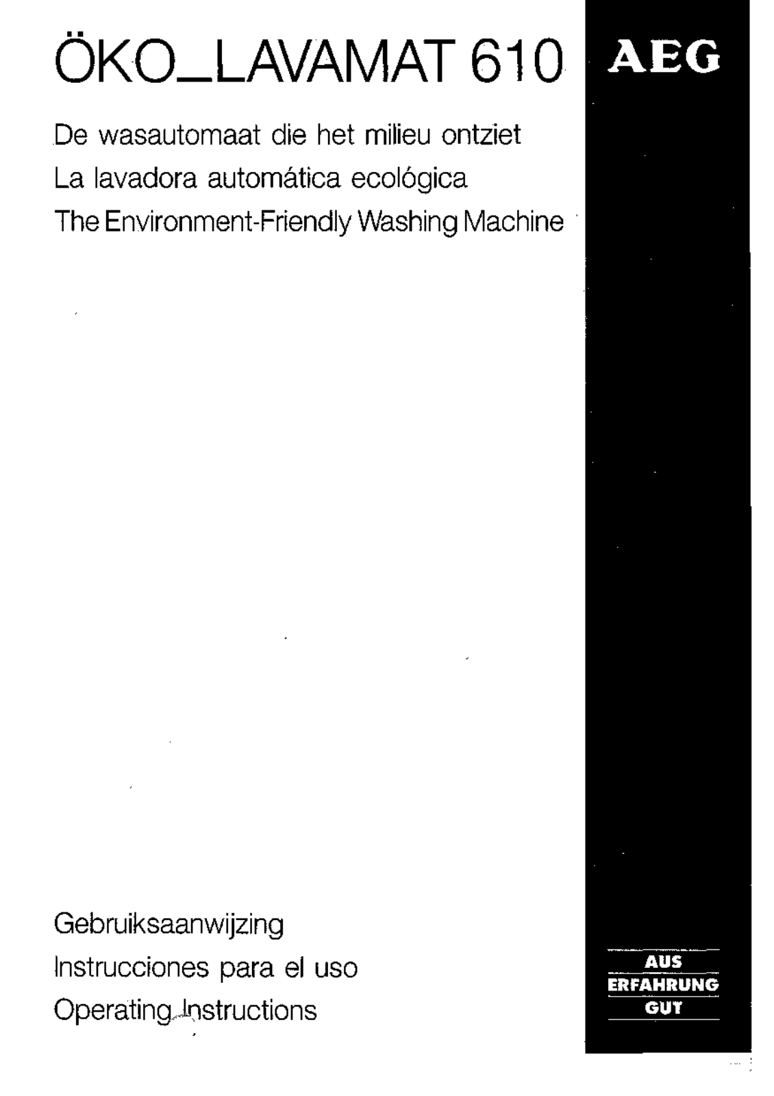 AEG LAV610 User Manual