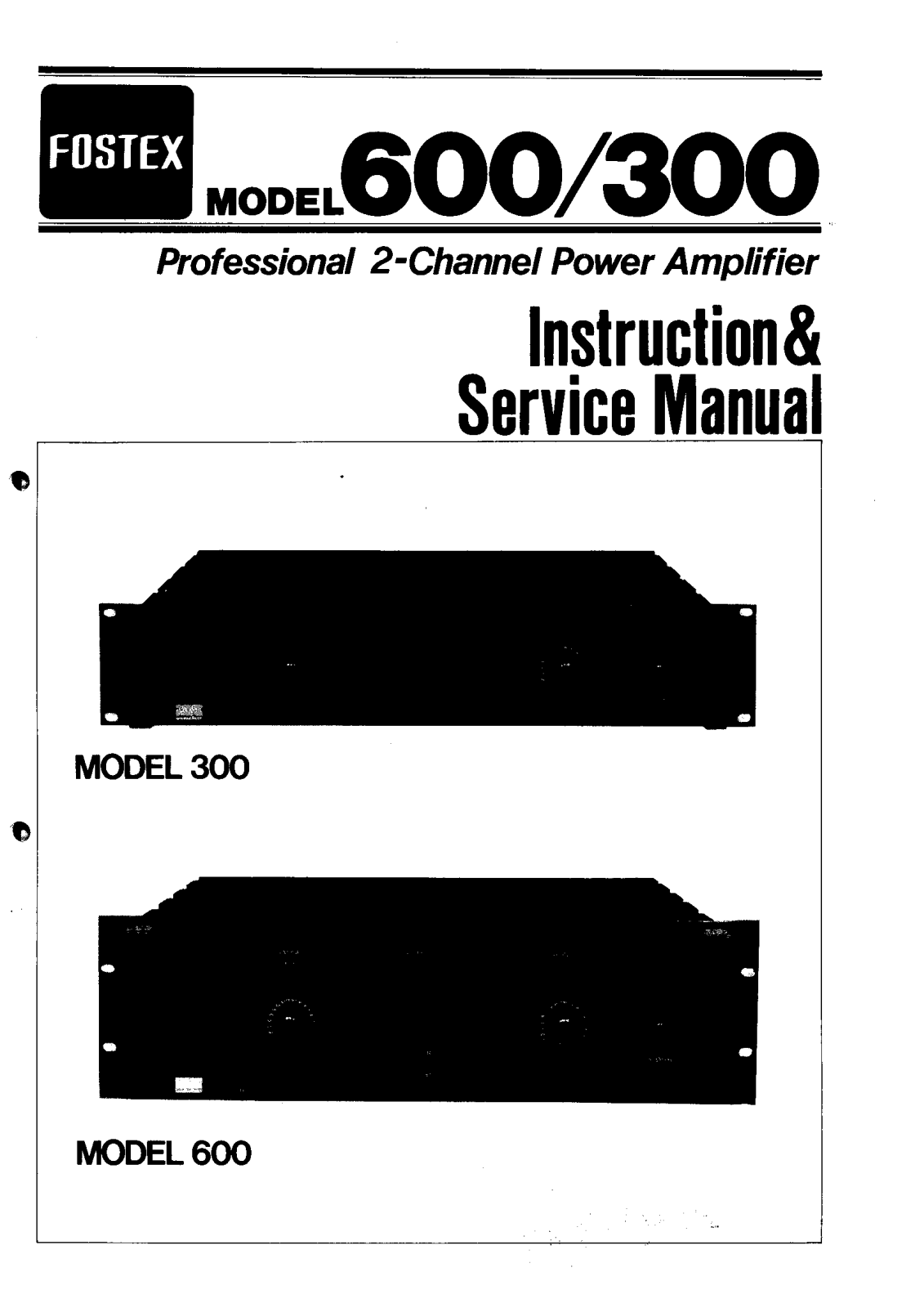 Fostex 600 Service manual