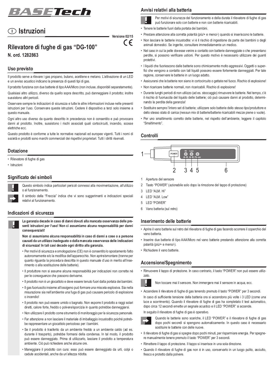 Basetech DG-100, 1282863 User guide