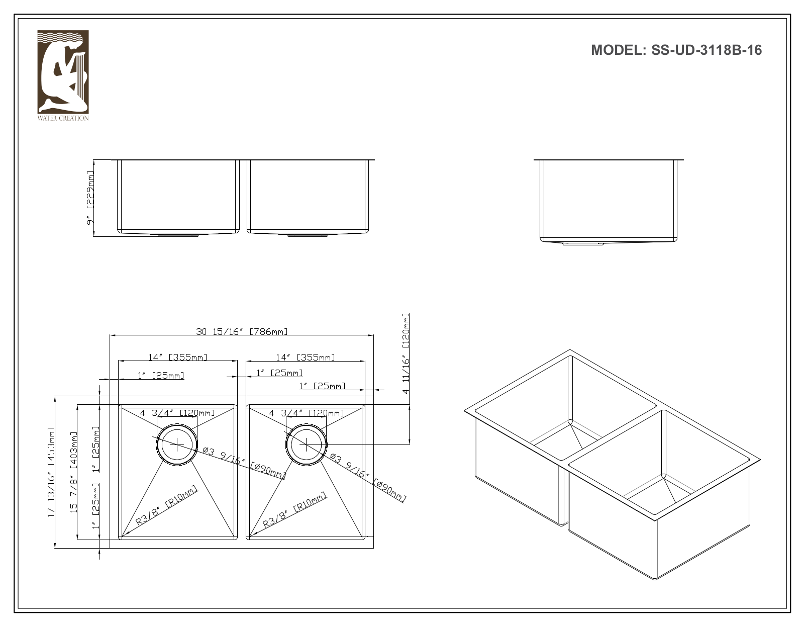 Water Creation CF511UD3118B User Manual