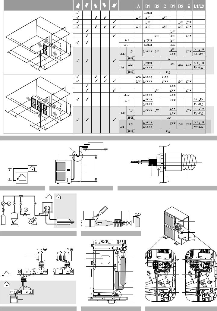 Daikin REQ71B8V3B, REQ100B8V3B, REQ71B8W1B, REQ100B8W1B, REQ125B8W1B Installation manuals