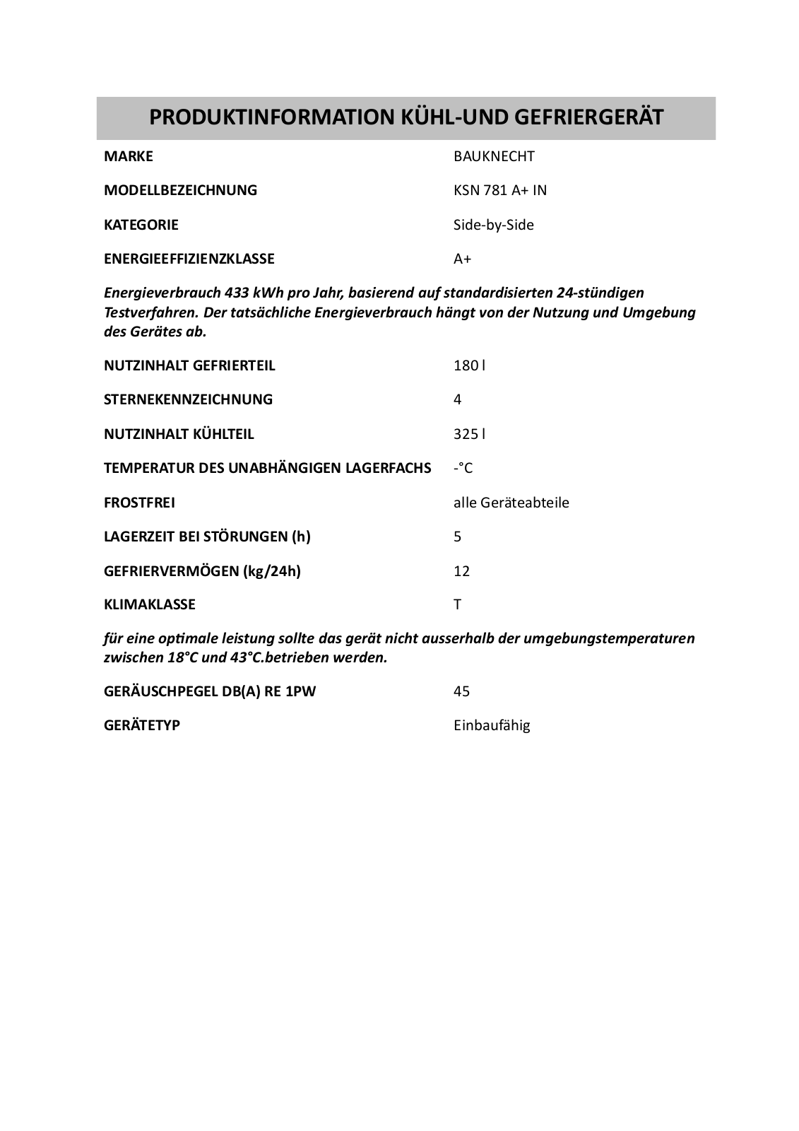 Whirlpool KSN 781 A IN INSTRUCTION FOR USE