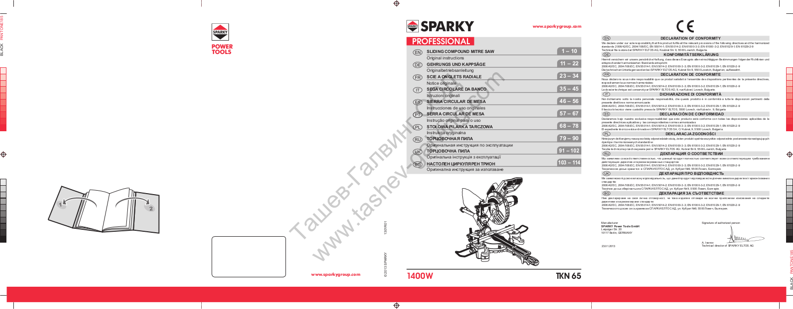 Sparky Group TKN 65 Original Instructions Manual