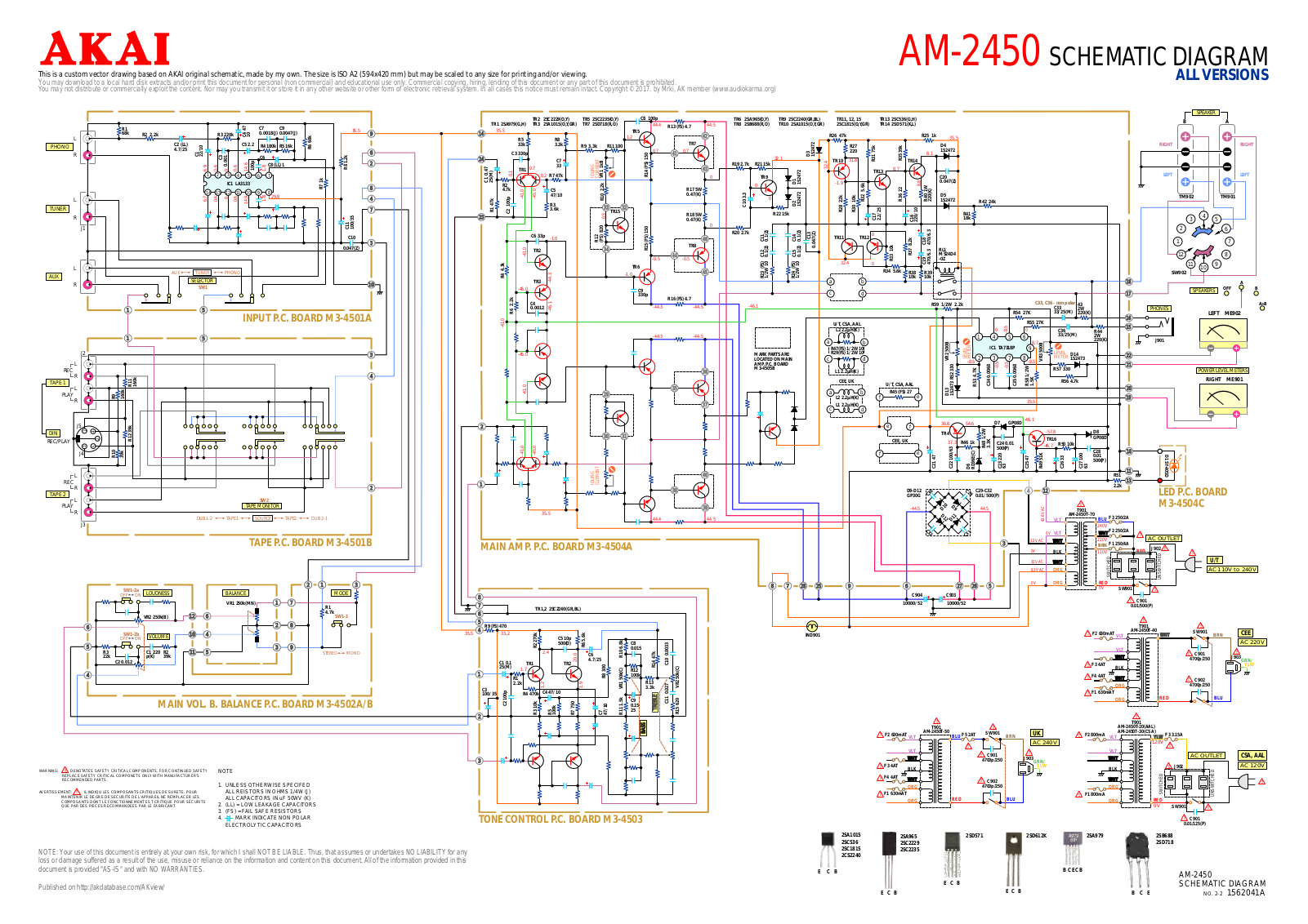 Akai AM-2450 Schematic