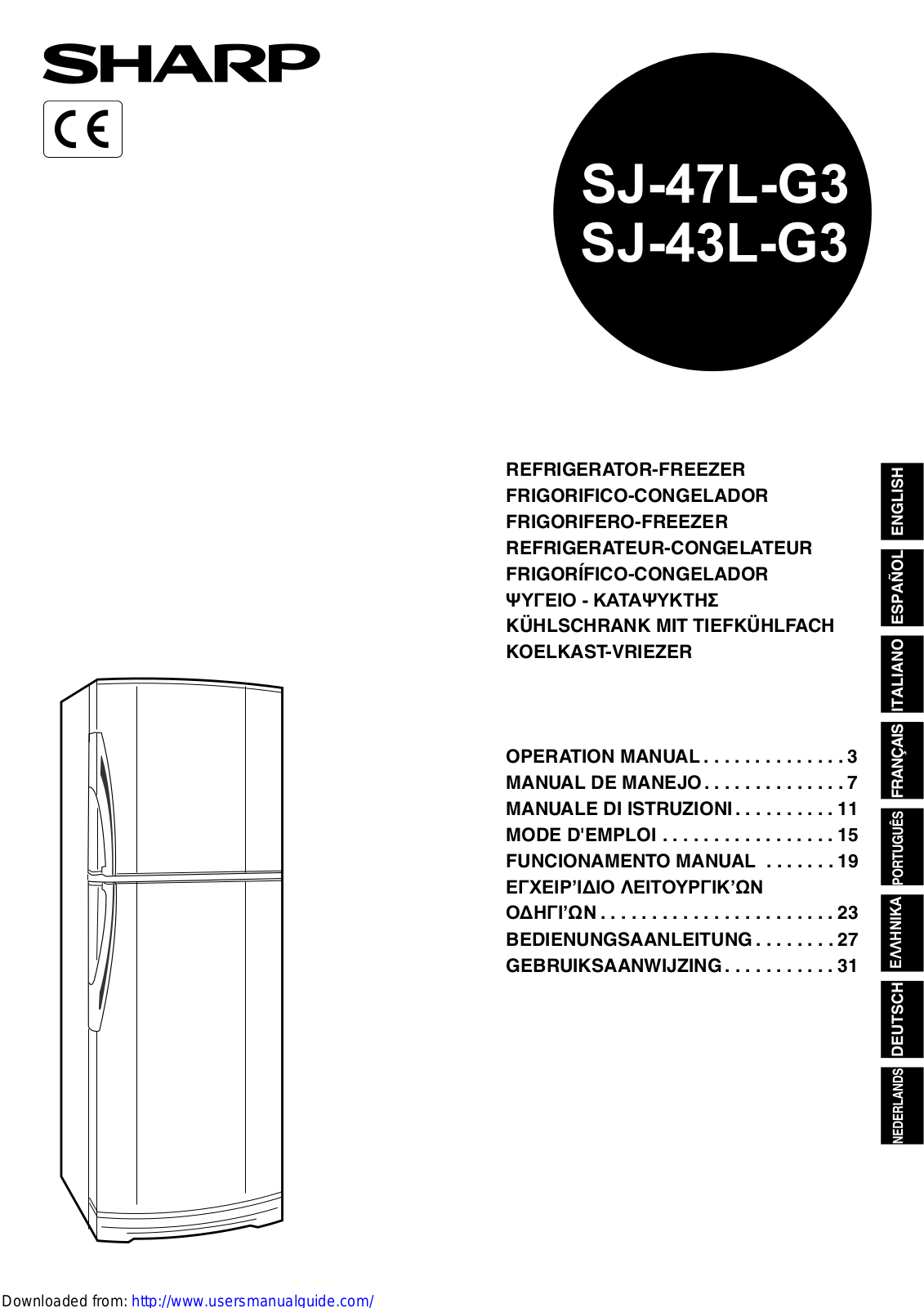 SHARP SJ-47/43LG3 User Manual