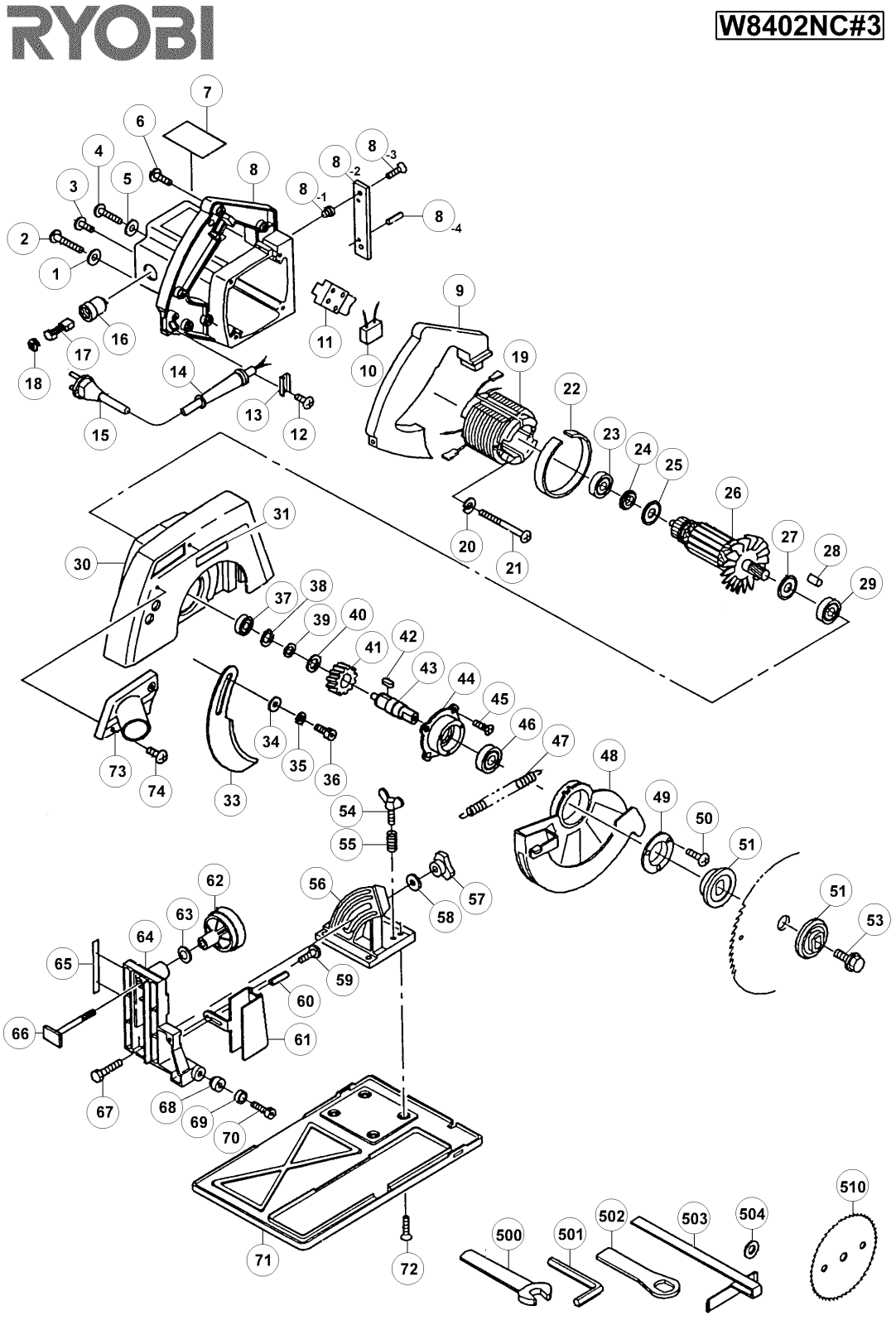 Ryobi W8402NC-3 User Manual