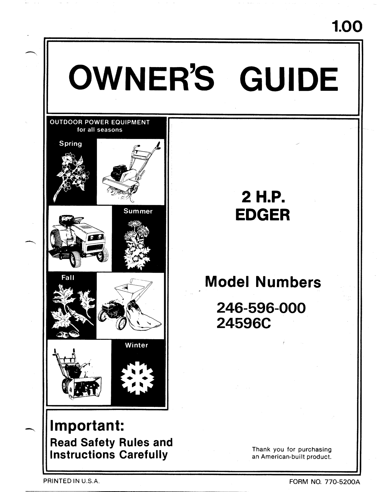 MTD 245596C User Manual