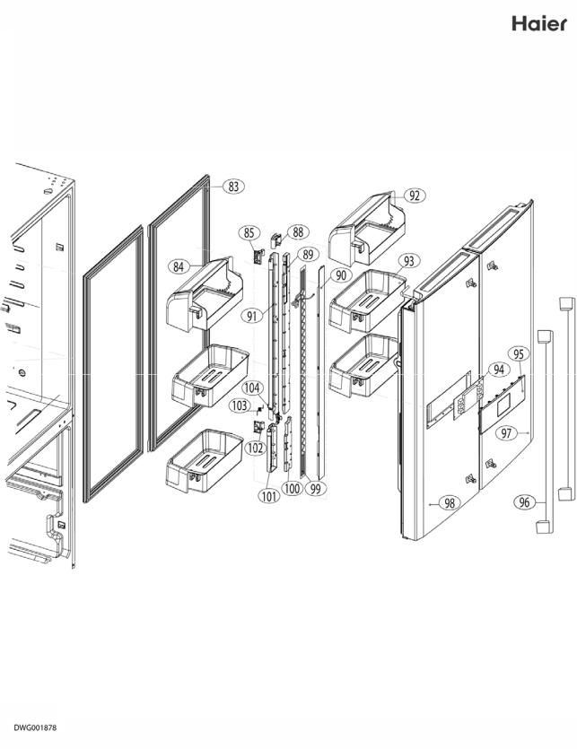 Haier HTD647SS 3DR HA AA Parts Manual