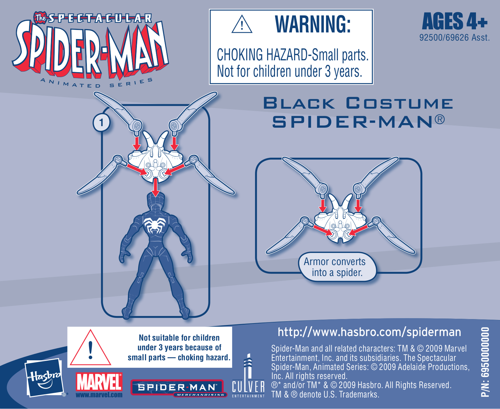 Hasbro SPIDER-MAN ANIMATED BLACK COSTUME User Manual