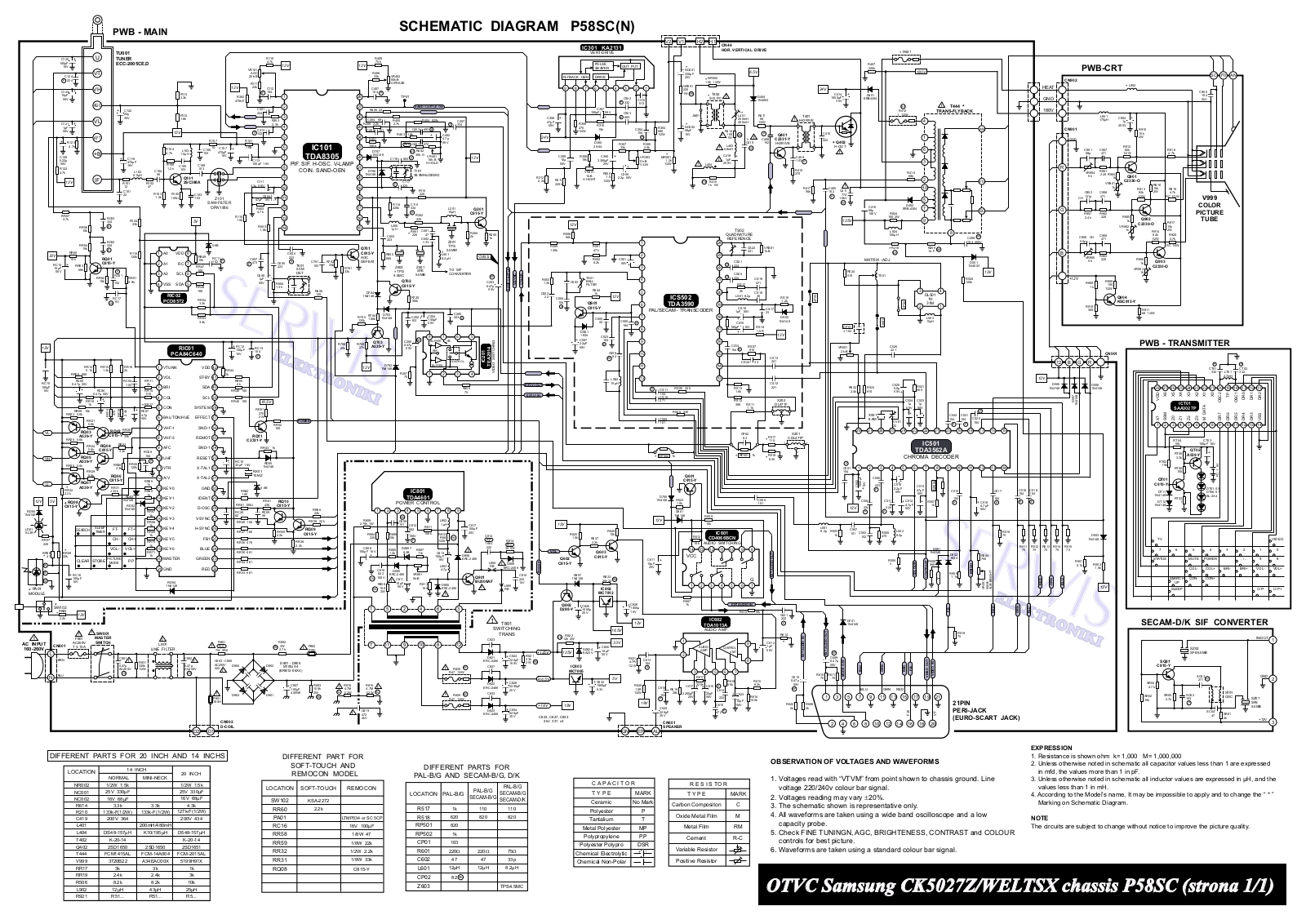 Samsung CK5027Z Schematic