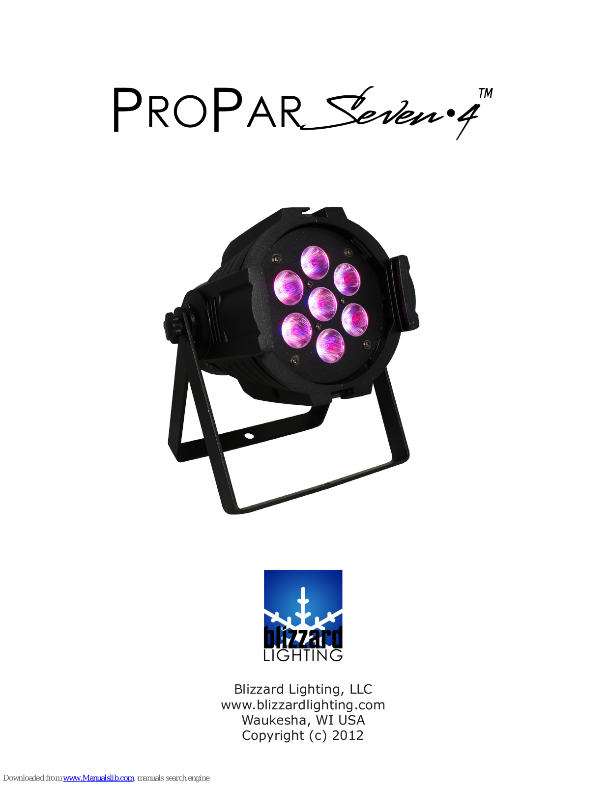 Blizzard Lighting ProPar Seven 4 User Manual - ManualMachine.com
