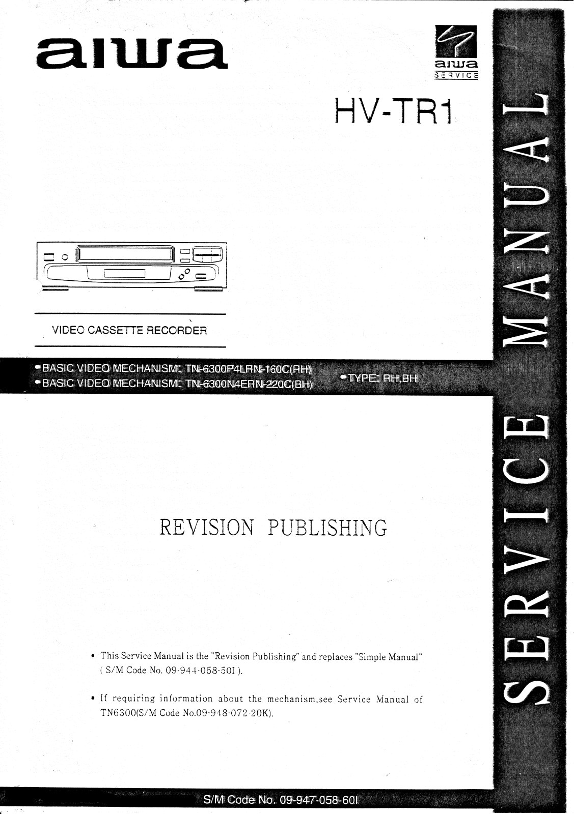 Aiwa HV-TR1 Service Manual