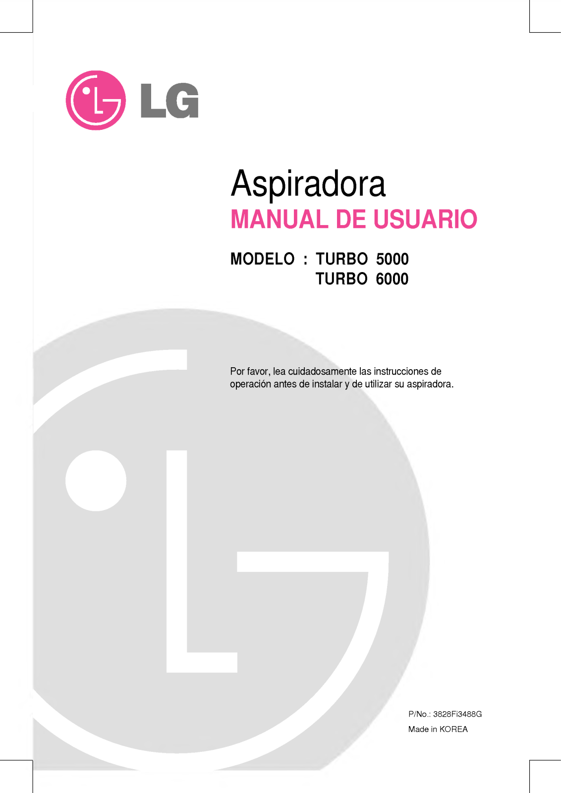 Lg Turbo 5000, turbo 6000 User Manual