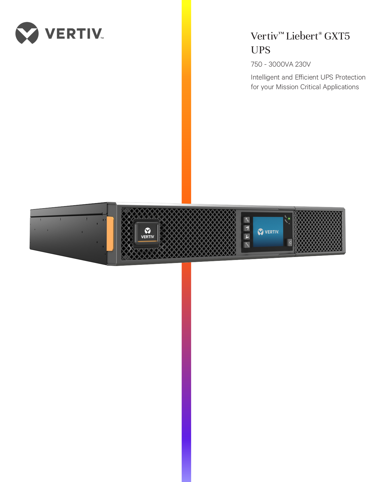 Liebert GXT5-750IRT2UXLE Product Data Sheet