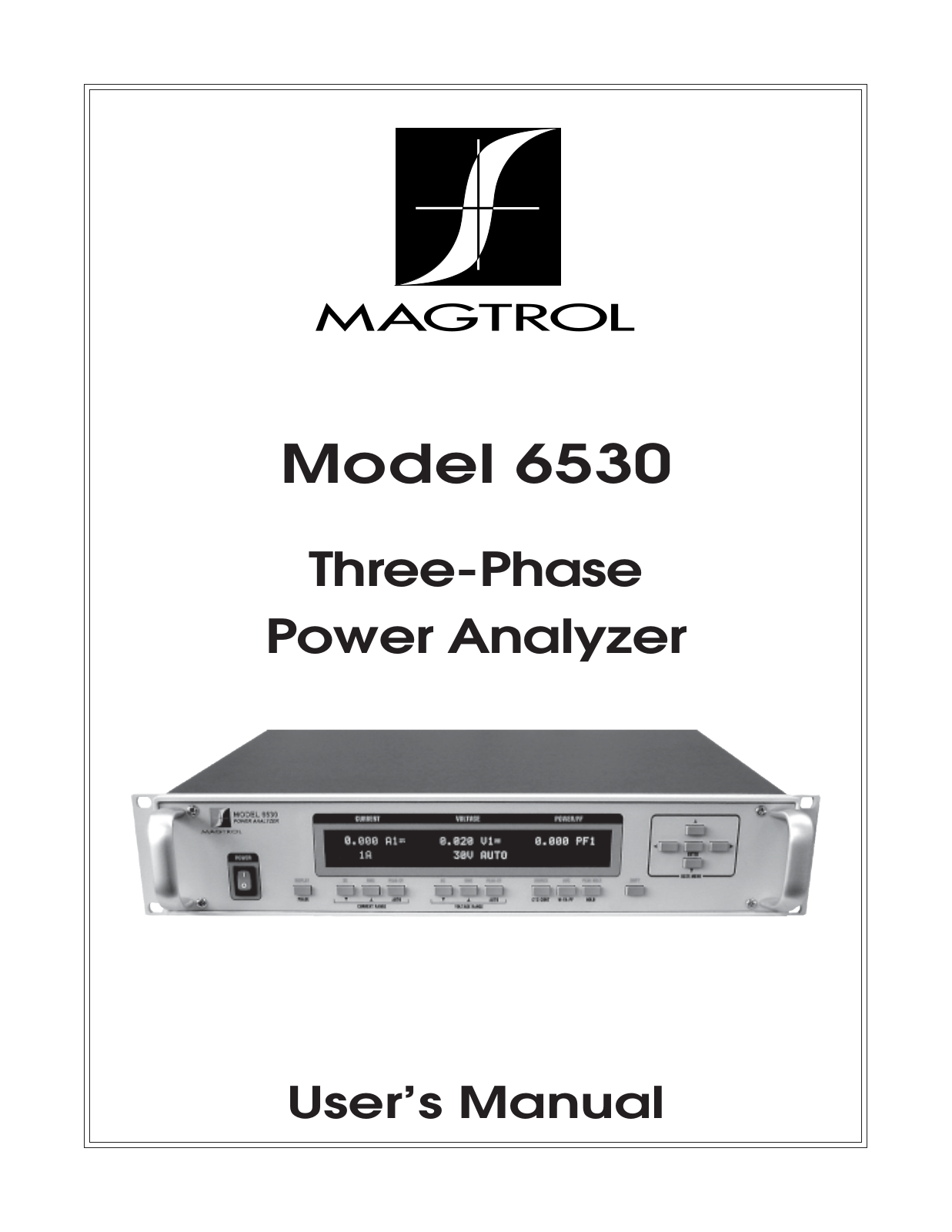 Magtrol 6530 User Manual