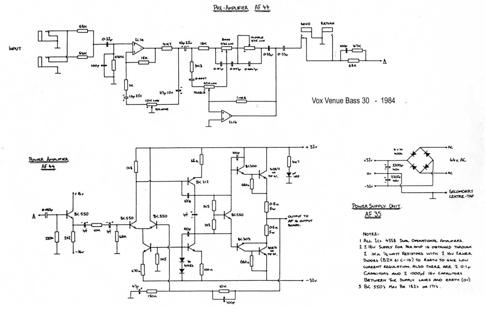 Vox vbass30 schematic