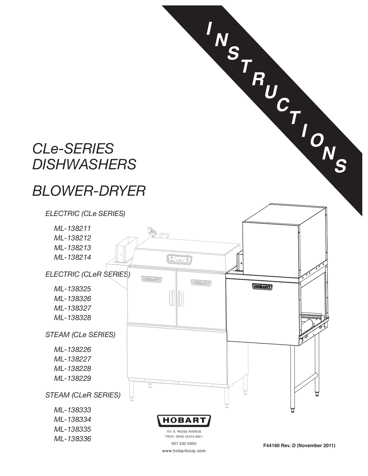 Hobart CLPS86eR Installation Manual