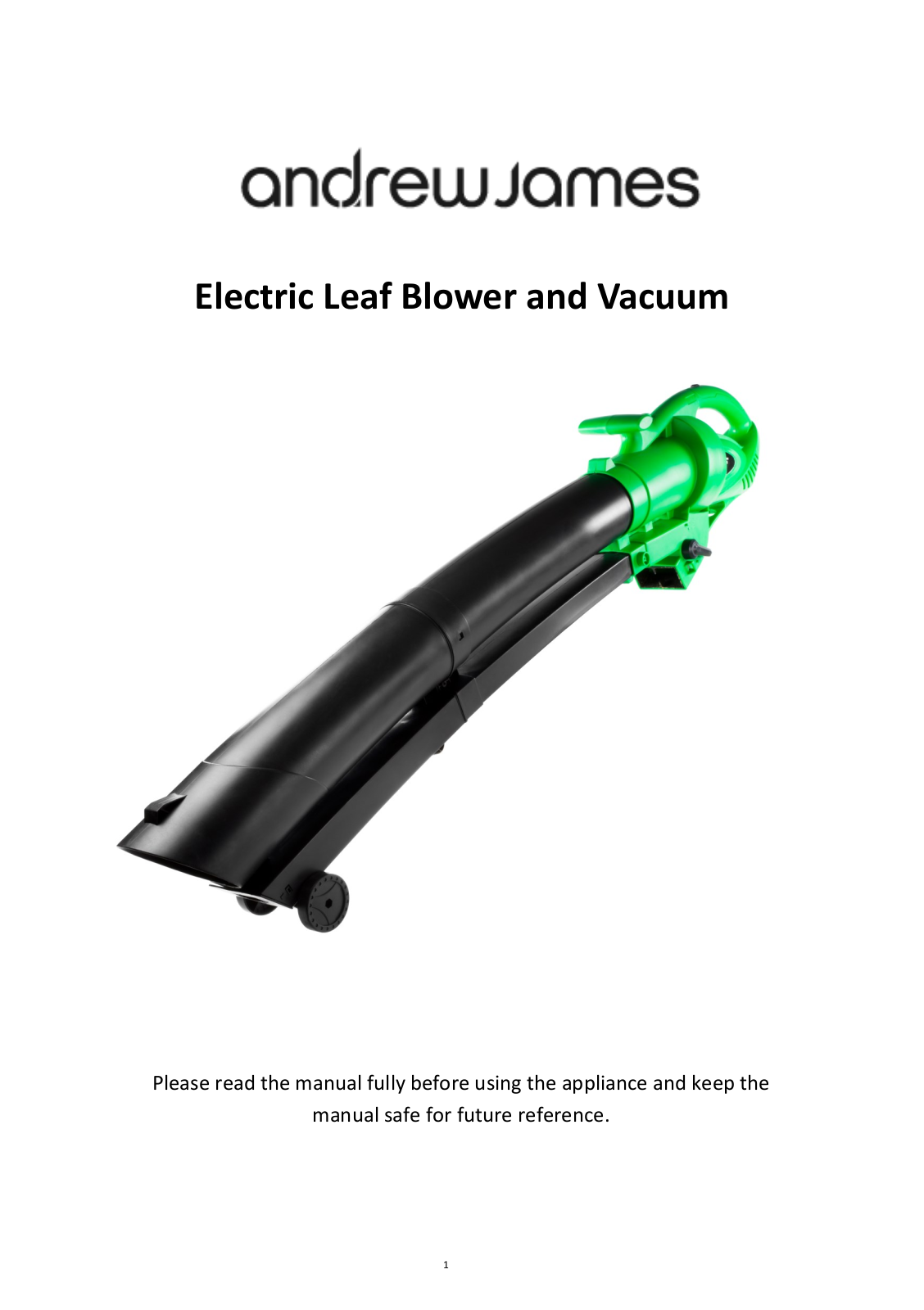 Andrew James Blower Vacuum User Manual