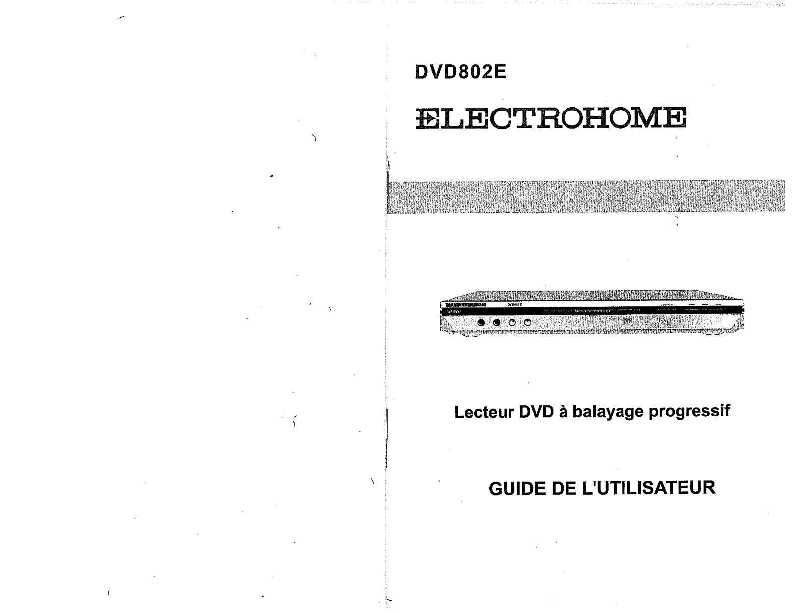 Electrohome DVD802E User Manual