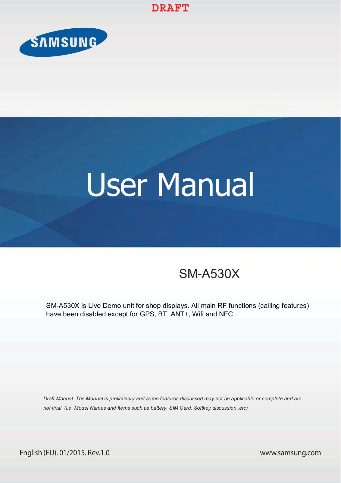 Samsung SMA530X Users Manual