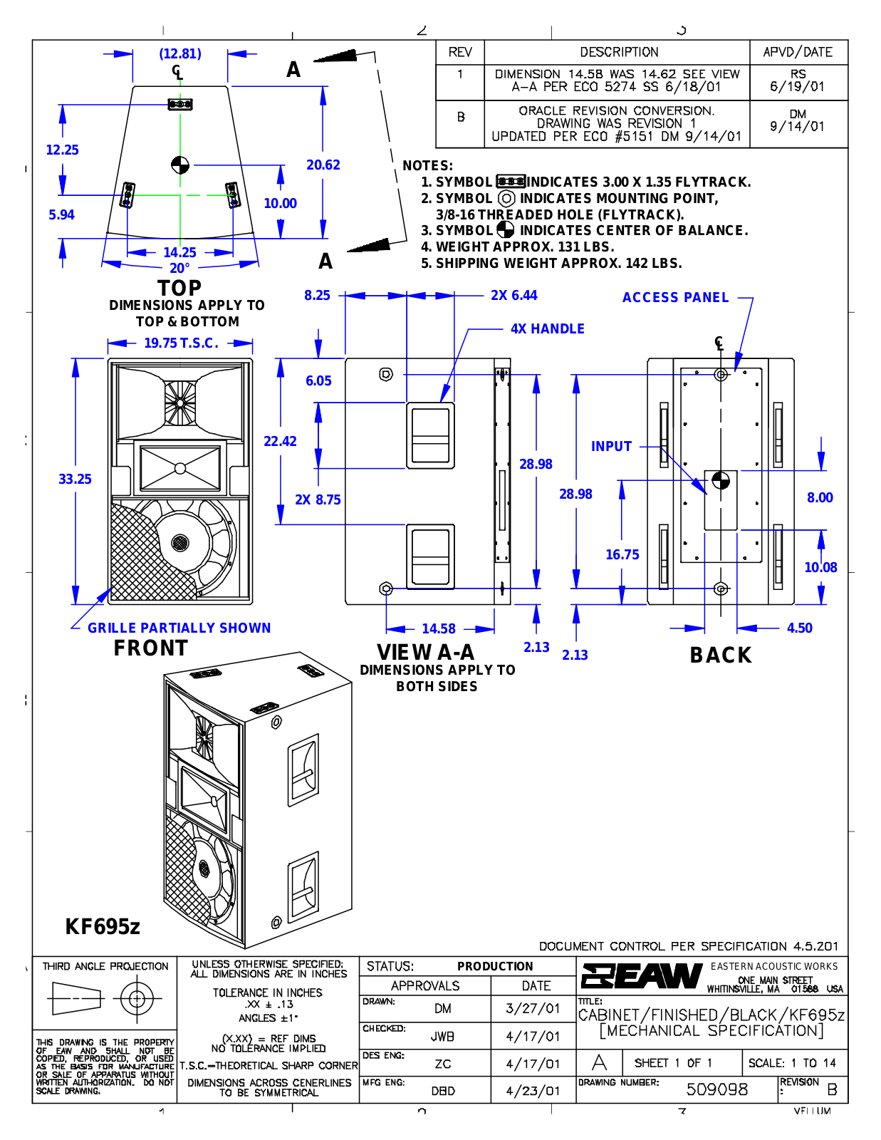 EAW KF695z Service Manual