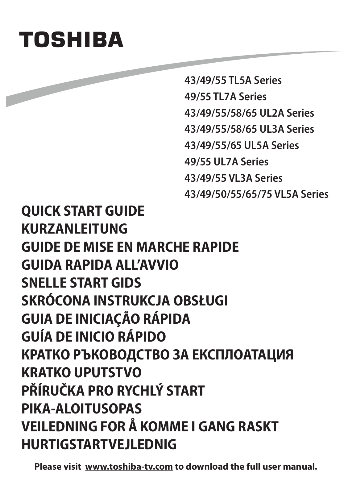 Toshiba 43UL3A63 User manual