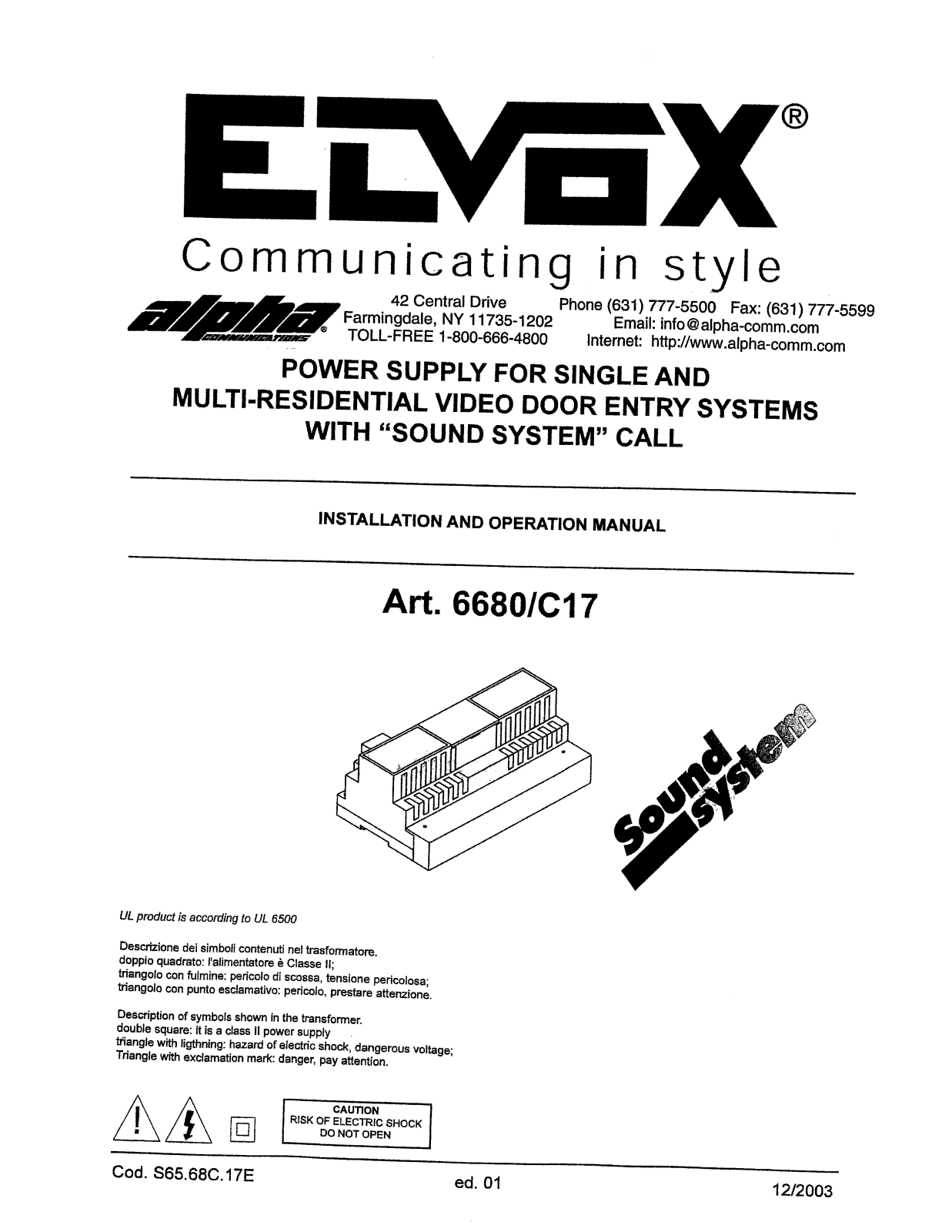 Alpha AL-6680 User Manual