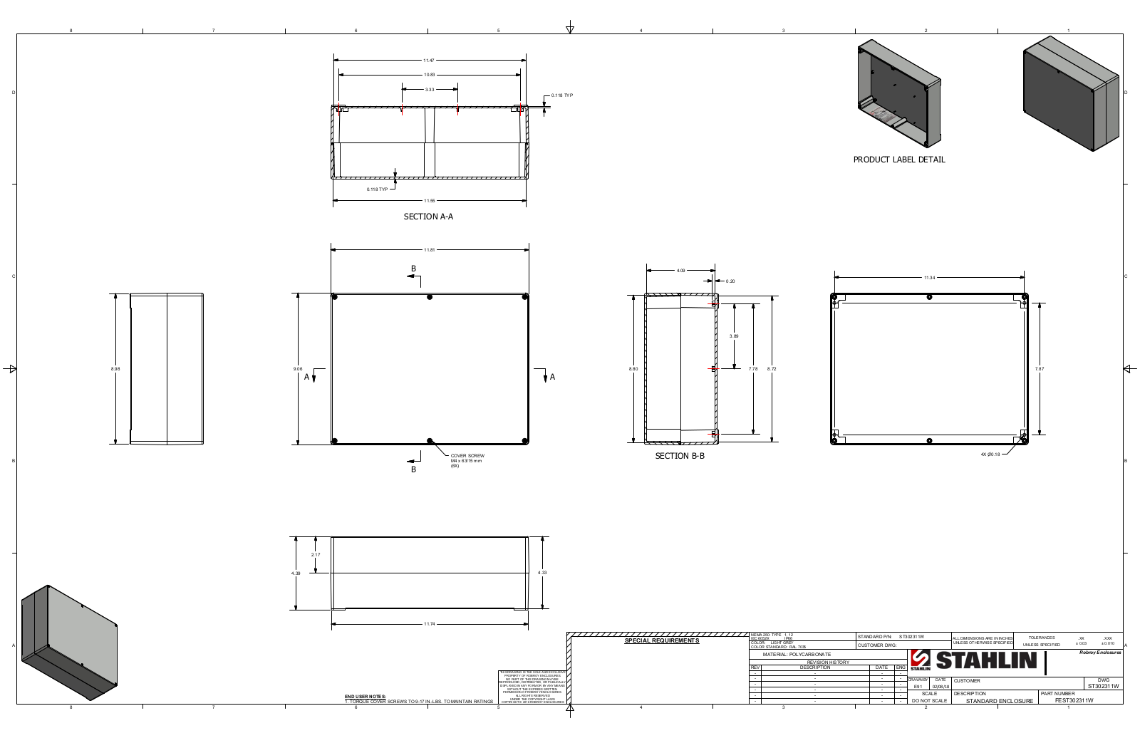 Stahlin ST302311W Reference Drawing