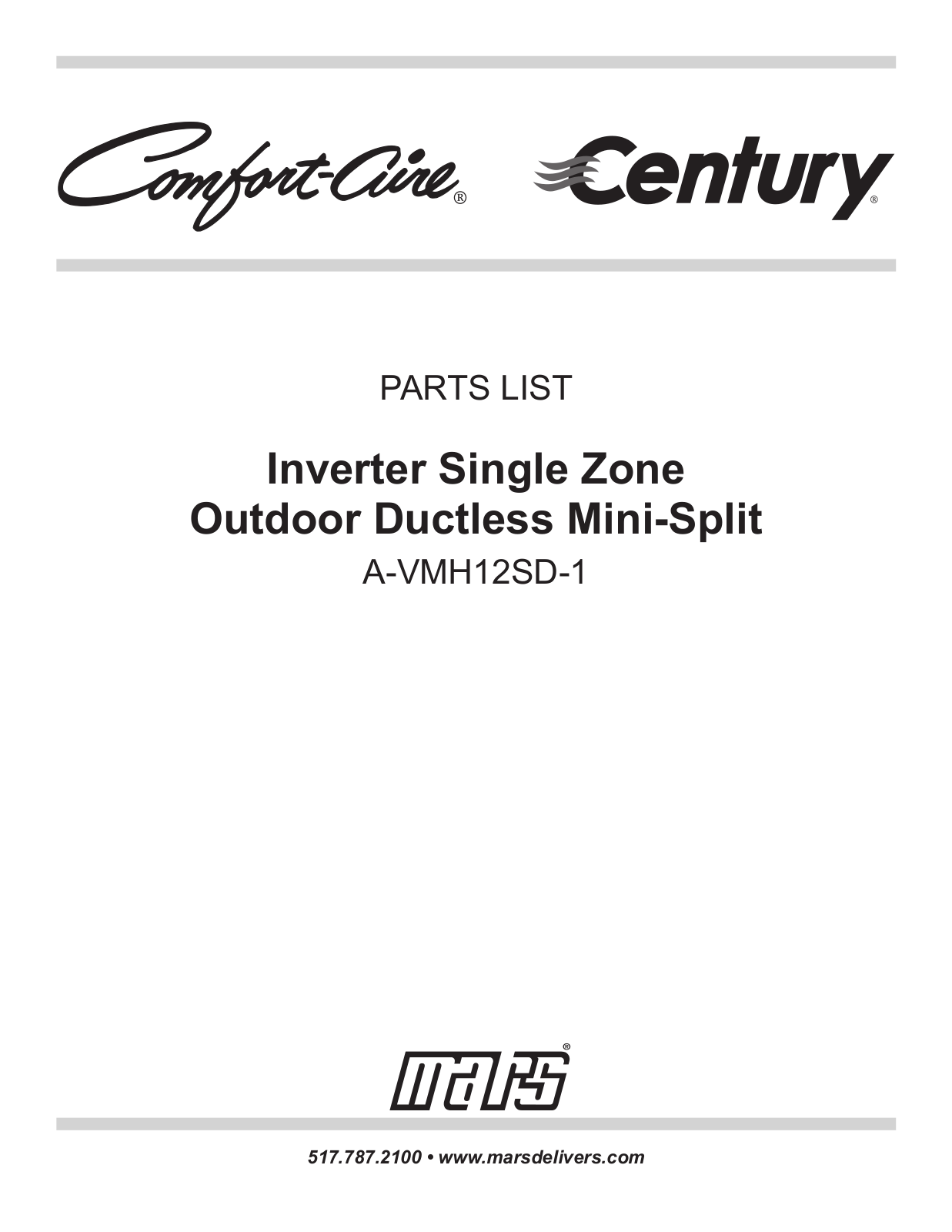 Comfort-aire A-vmh12sd-1 Owner's Manual