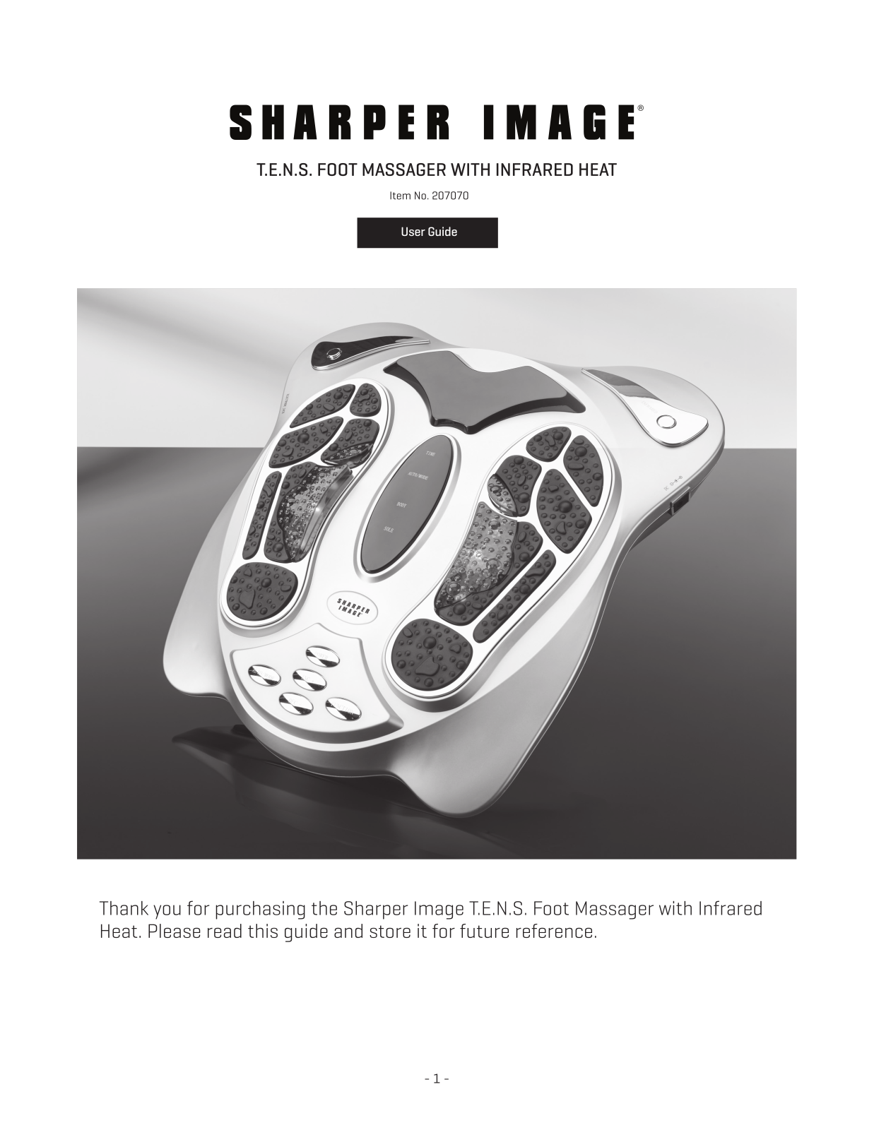 Sharper image 207070 User Manual