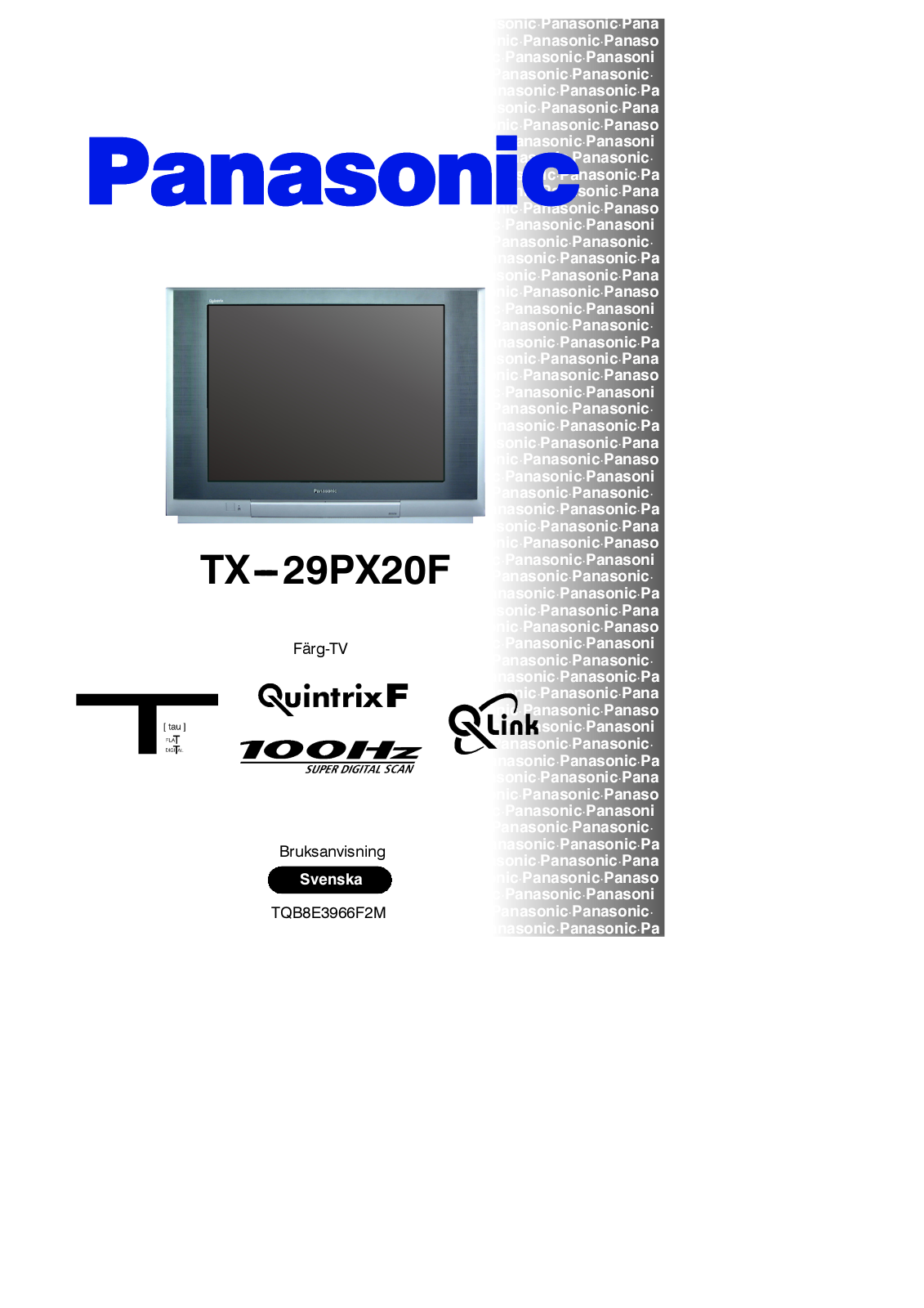 PANASONIC TX-29PX20F User Manual