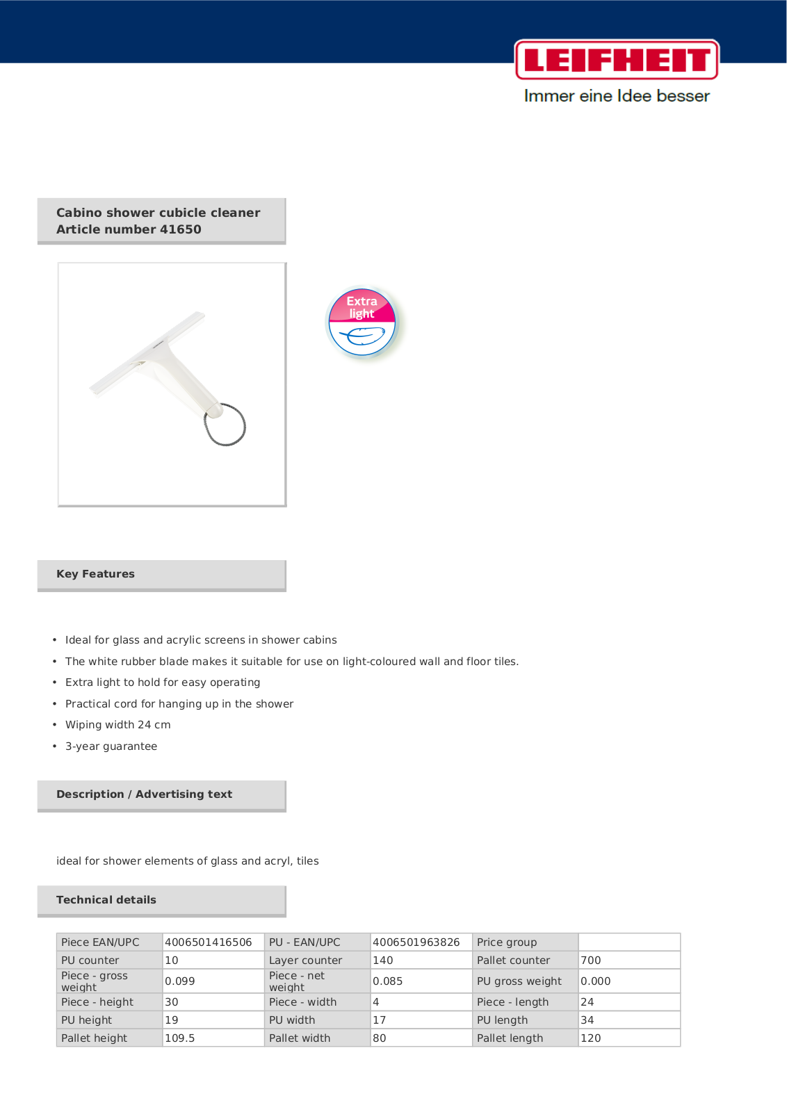 Leifheit 41650 User Manual